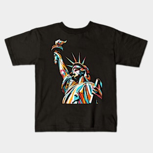 Statue of Liberty Colorized Kids T-Shirt